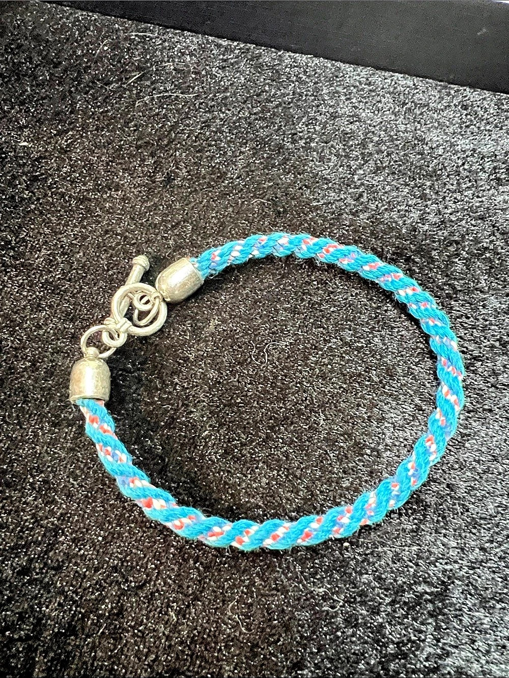 Braided Blue & Pink Bracelet